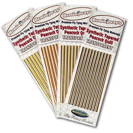 Synthetic Tapered Peacock Quill Transparent – H Turrall Co Ltd