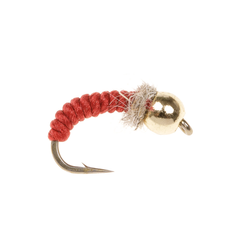 CADDIS WORM RED BEADHEAD