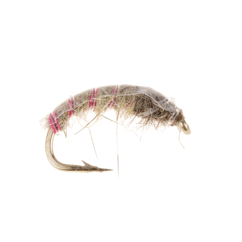 CZECH NYMPH HARES EAR RED RIB SLIM LINE