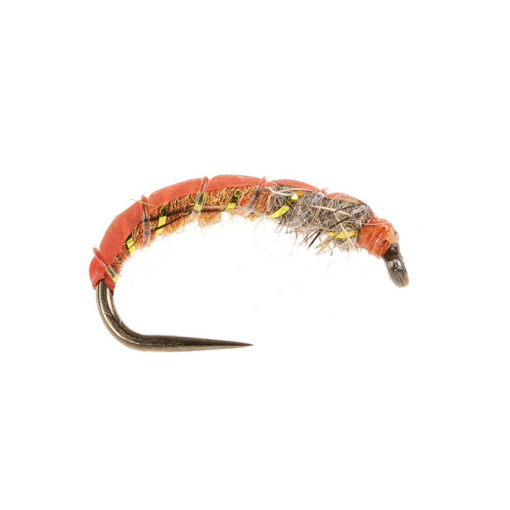 CZECH NYMPH AMBER & ORANGE BARBLESS