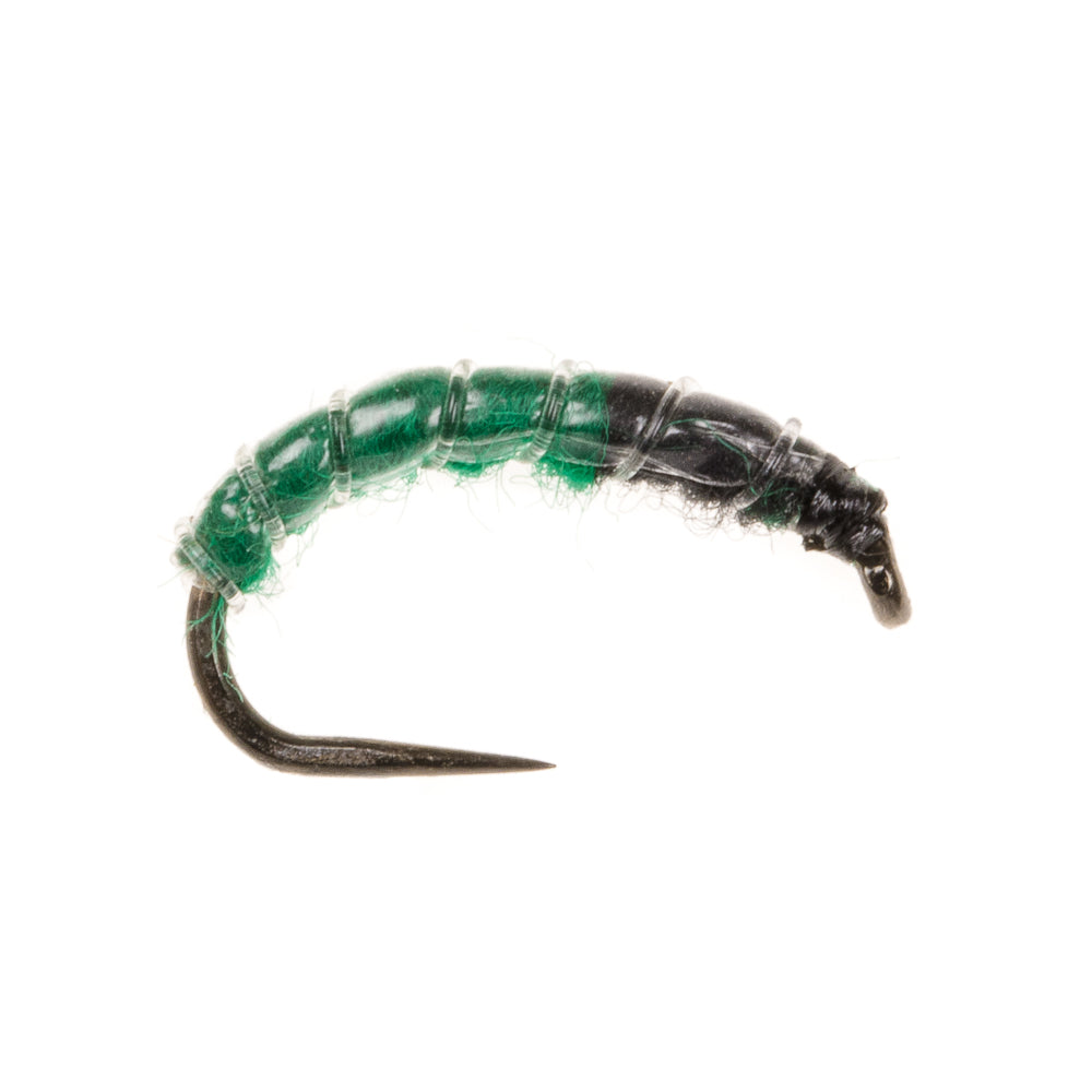 SLIM LINE CZECH NYMPH GREEN & BLACK BARBLESS
