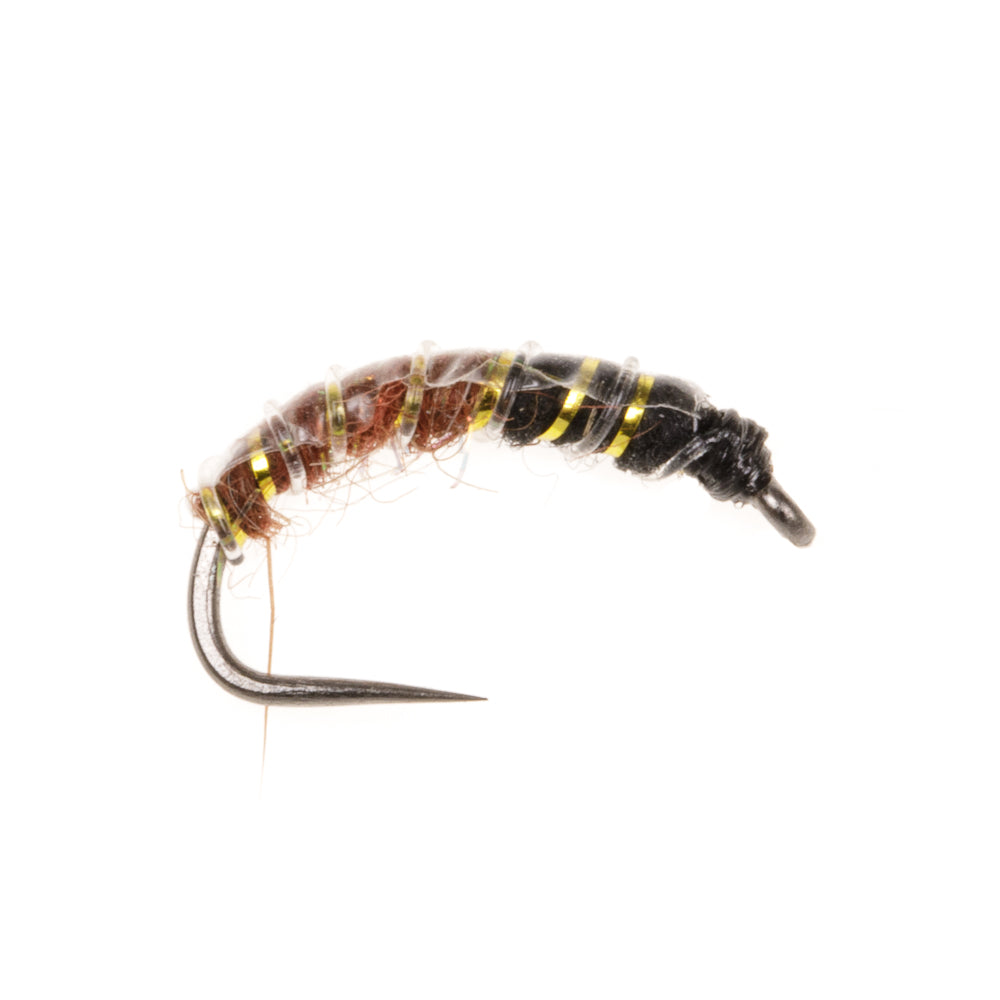 SLIMLINE CZECH NYMPH BROWN HOLO BARBLESS