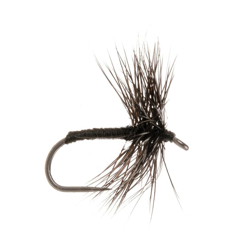 BLACK SPIDER DRY HACKLED BARBLESS