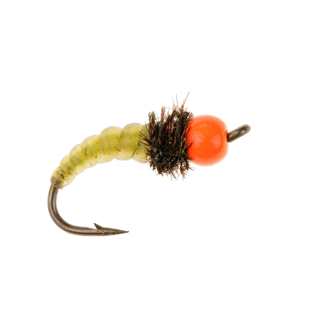 YELLOW GRUB ORANGE HEAD