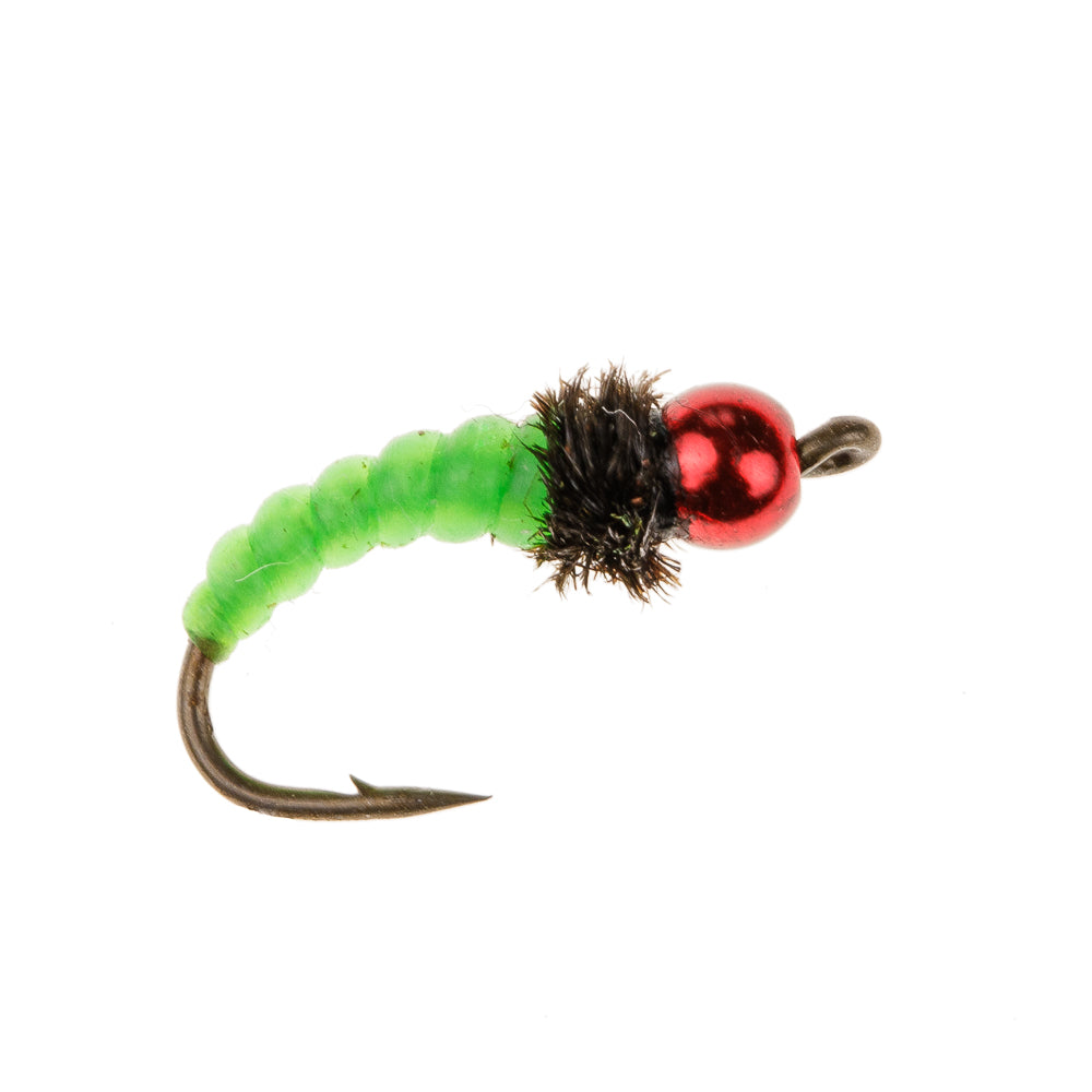 GREEN GRUB RED HEAD