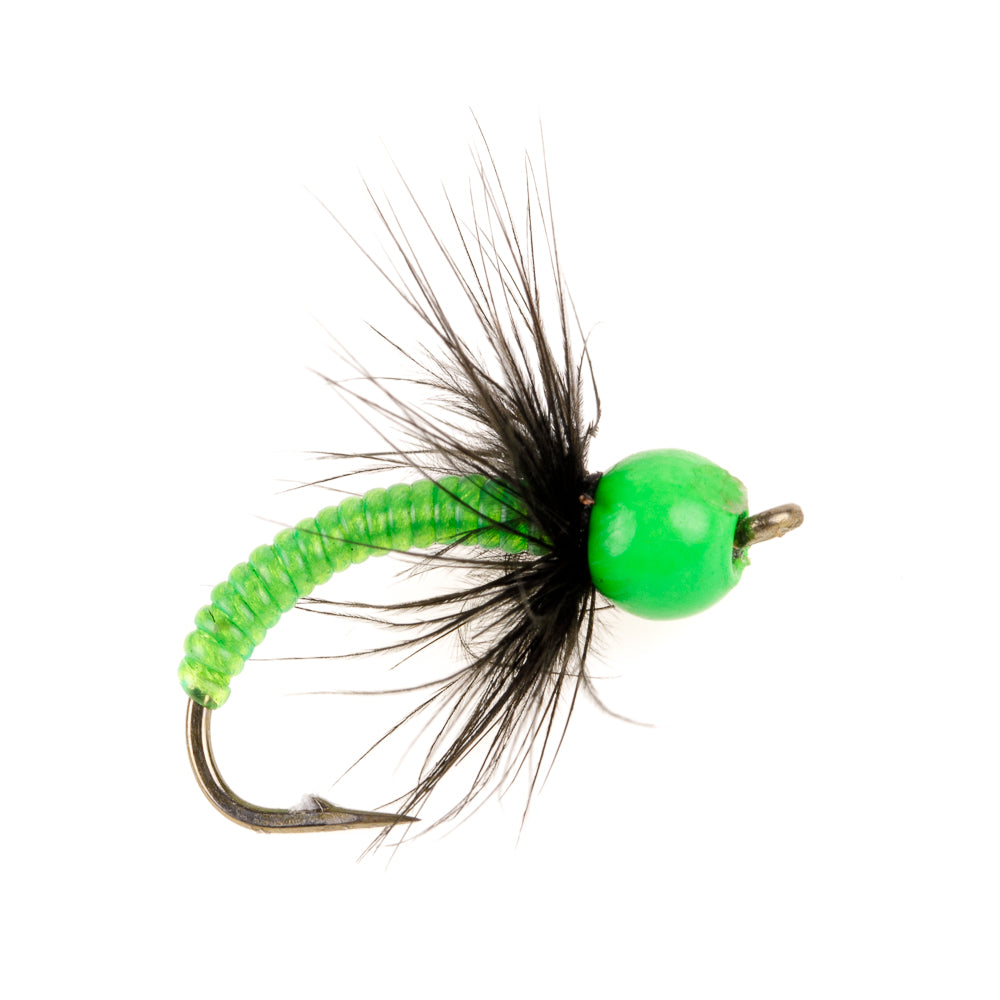 FLU GREEN TUNGSTEN BOBBER FLY
