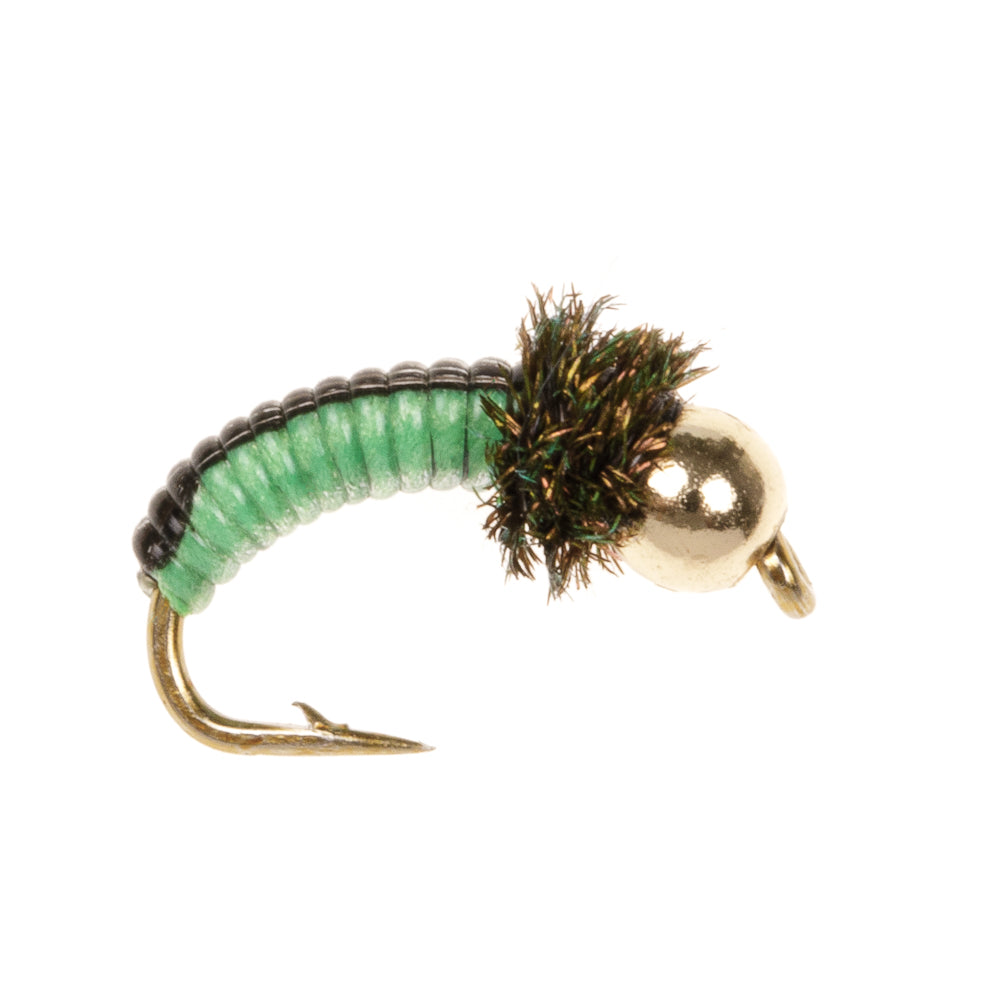 BLACK/LIME BEAD HEAD