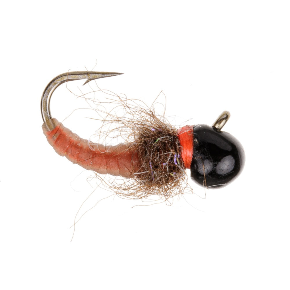 RED CADDIS OFF BEAD BARBLESS
